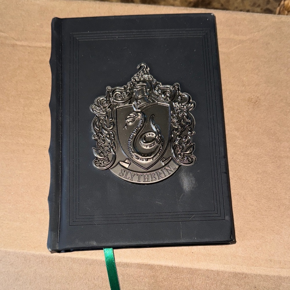 Slytherin Black Journal with Silver Crest